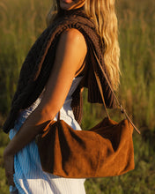 Load image into Gallery viewer, Marissa Suedette Shoulder Bag - Cognac