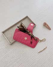 Load image into Gallery viewer, Skittle Sunglass Case - Woven Hot Pink
