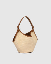 Load image into Gallery viewer, Taya Mini Tote Bag - Raffia/ Tan