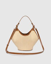 Load image into Gallery viewer, Taya Mini Tote Bag - Raffia/ Tan