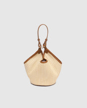 Load image into Gallery viewer, Taya Mini Tote Bag - Raffia/ Tan