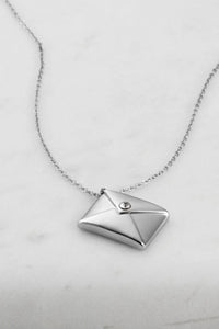 Envelope Necklace Silver