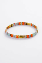 Load image into Gallery viewer, Tile Bracelet - Teal/ Orange