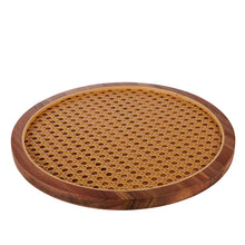 Load image into Gallery viewer, Amalfi Acacia & Rattan Serving Board