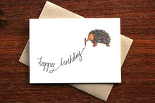 Load image into Gallery viewer, Colouring Echidna Birthday Card - THE NONSENSE MAKER