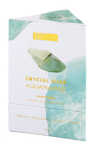 Load image into Gallery viewer, Aquamarine Crystal Soap With Hidden Gemstone