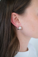 Load image into Gallery viewer, Jade Hoop - Silver