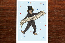 Load image into Gallery viewer, Graduation Chimp - Congratulations Graduation Card - THE NONSENSE MAKER