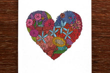 Load image into Gallery viewer, Heart of Flowers Card - THE NONSENSE MAKER