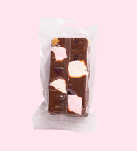 Load image into Gallery viewer, Hazelnut, Raspberry, Marshmallow & Caramel Fudge Rocky Road - Freckleberry