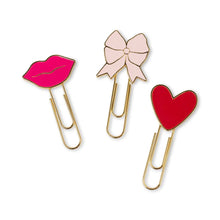 Load image into Gallery viewer, Set of 3 Paperclips - Love