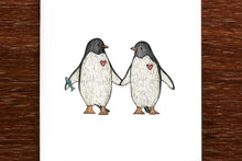 Load image into Gallery viewer, Penguin Love Card - THE NONSENSE MAKER