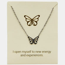 Load image into Gallery viewer, Butterfly Inspiration Necklace in Gold or Silver