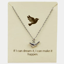 Load image into Gallery viewer, Birdy Inspiration Necklace in Gold or Silver
