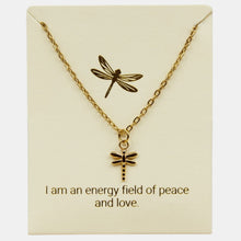 Load image into Gallery viewer, Dragonfly Inspiration Necklace in Gold or Silver