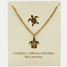 Load image into Gallery viewer, Turtle Inspiration Necklace in Gold or Silver