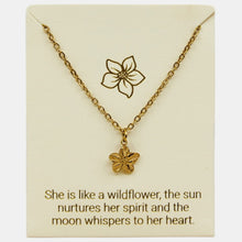 Load image into Gallery viewer, Tropical Bloom Inspiration Necklace in Gold or Silver