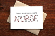 Load image into Gallery viewer, Card for a Nurse - Thank You - THE NONSENSE MAKER