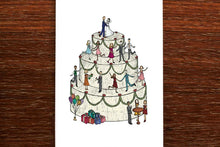 Load image into Gallery viewer, Wedding Cake Bride & Groom Card - THE NONSENSE MAKER