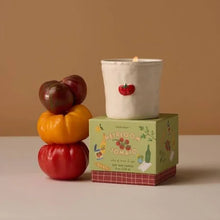 Load image into Gallery viewer, Bistro Tomato Embossed Ceramic Candle - Heirloom Tomato
