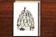 Load image into Gallery viewer, Wedding Cake Bride & Groom Card - THE NONSENSE MAKER