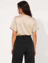 Load image into Gallery viewer, Cream Satin T Shirt
