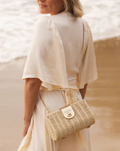 Load image into Gallery viewer, Ophelia Raffia Crossbody Bag - Champagne
