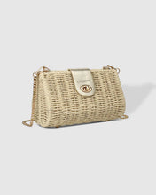 Load image into Gallery viewer, Ophelia Raffia Crossbody Bag - Champagne
