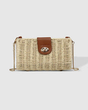 Load image into Gallery viewer, Ophelia Raffia Crossbody Bag - Tan
