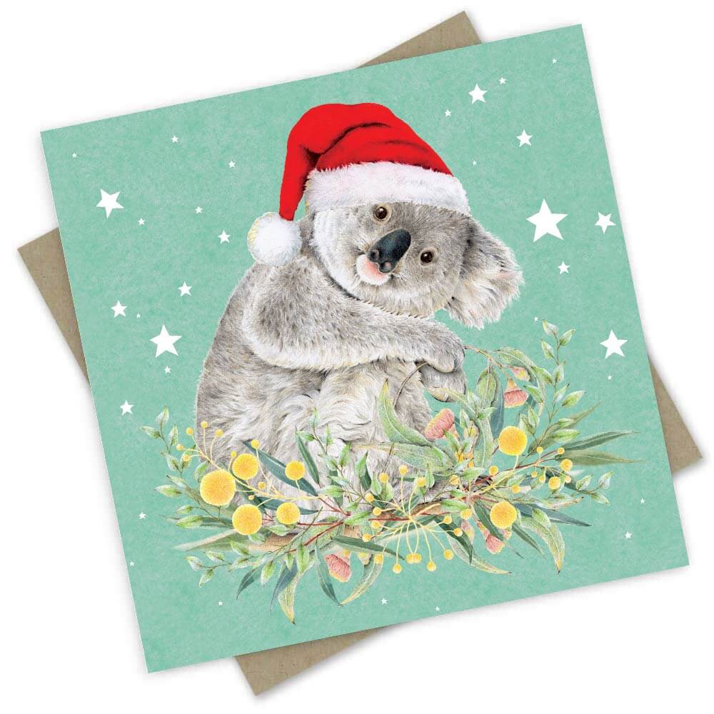 PopcornBlue A Koala Santa Christmas