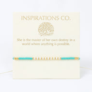 Inspiration Bracelet Aqua, White and Gold