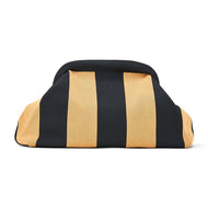 Dumpling Clutch - Black & Toffee