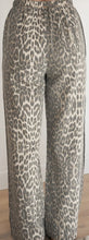 Load image into Gallery viewer, Leopard Racer Denim Pants

