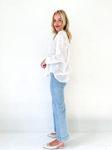 White Broderie Anglaise Shirt