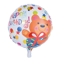 Happy Birthday Bear Foil Balloon