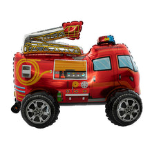Load image into Gallery viewer, Fire Engine Truck Red 3D Foil Balloon
