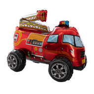 Fire Engine Truck Red 3D Foil Balloon