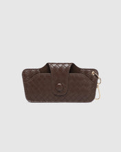 Load image into Gallery viewer, Skittle Sunglass Case - Woven Chocolate

