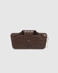 Skittle Sunglass Case - Woven Chocolate