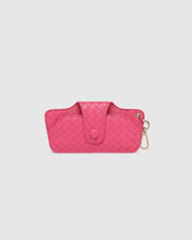 Load image into Gallery viewer, Skittle Sunglass Case - Woven Hot Pink
