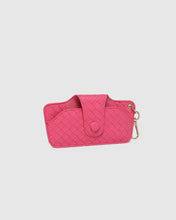 Load image into Gallery viewer, Skittle Sunglass Case - Woven Hot Pink
