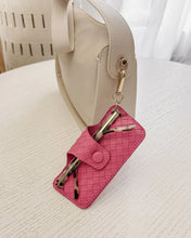 Load image into Gallery viewer, Skittle Sunglass Case - Woven Hot Pink
