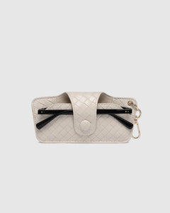 Skittle Sunglass Case - Woven Vanilla