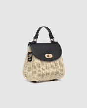 Load image into Gallery viewer, Sandy Raffia Crossbody Bag - Black
