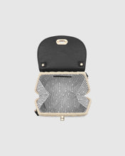 Load image into Gallery viewer, Sandy Raffia Crossbody Bag - Black
