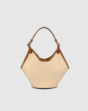Load image into Gallery viewer, Taya Mini Tote Bag - Raffia/ Tan
