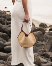 Load image into Gallery viewer, Taya Mini Tote Bag - Raffia/ Tan
