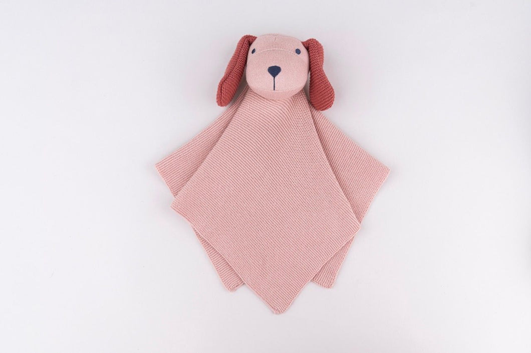 Puppy Comforter Rattle Toy - Pink