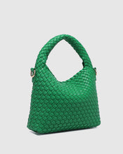 Load image into Gallery viewer, Gabby Mini Woven Shoulder Bag - Apple Green
