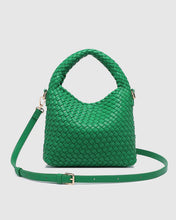 Load image into Gallery viewer, Gabby Mini Woven Shoulder Bag - Apple Green
